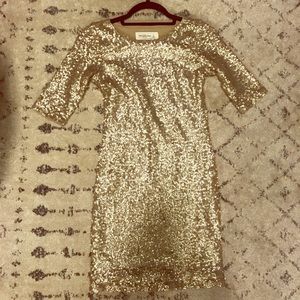 Abercrombie & Fitch Gold Sequin Bodycon Dress